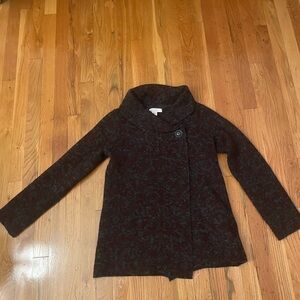 ELLEN Tracy Maroon and Grey Sweater Size Medium
